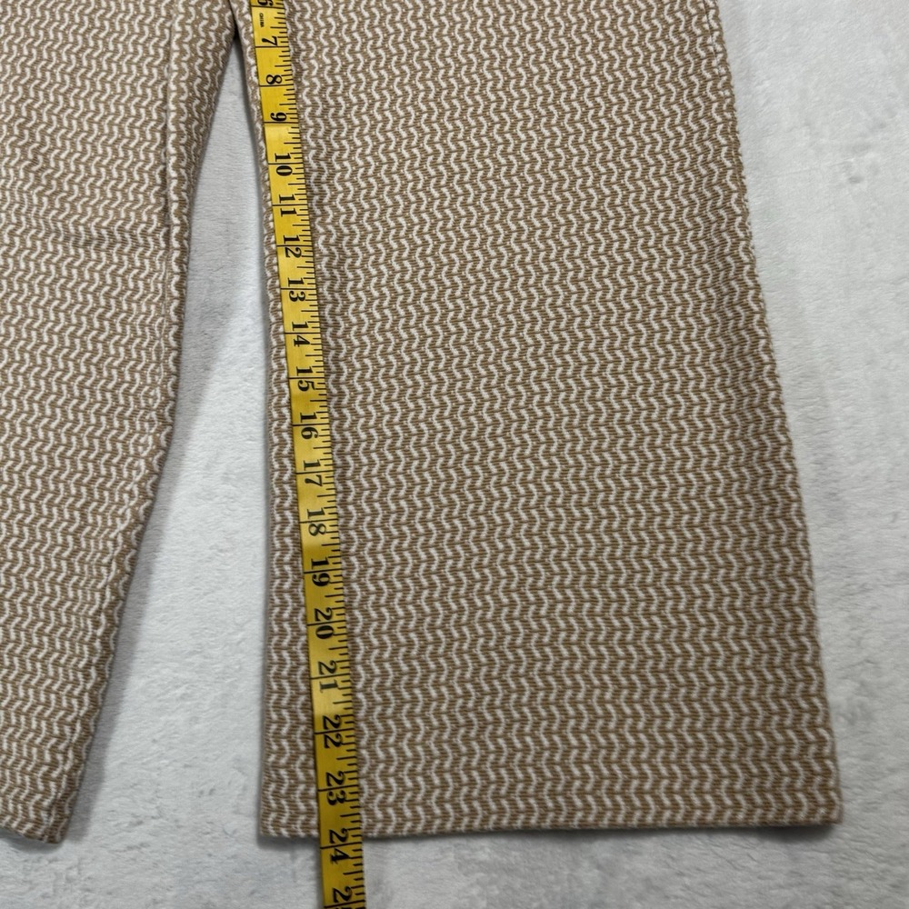 Ann Taylor Wide Leg Cropped Pants Size 8 Textured Stretch Knit Office Casual - Picture 13 of 16